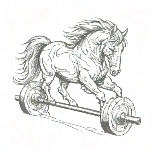 Horse On Barbell Weights