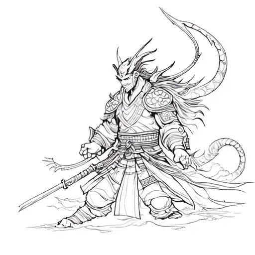 Samurai And Demon Japanese