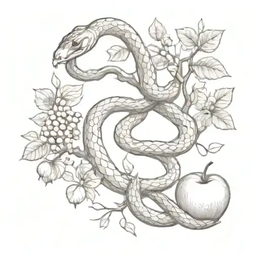 Snake And Apple Tree