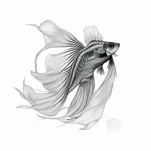 Betta Splendens Black And White