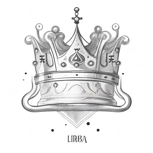 Libra Font With Queen's Crown