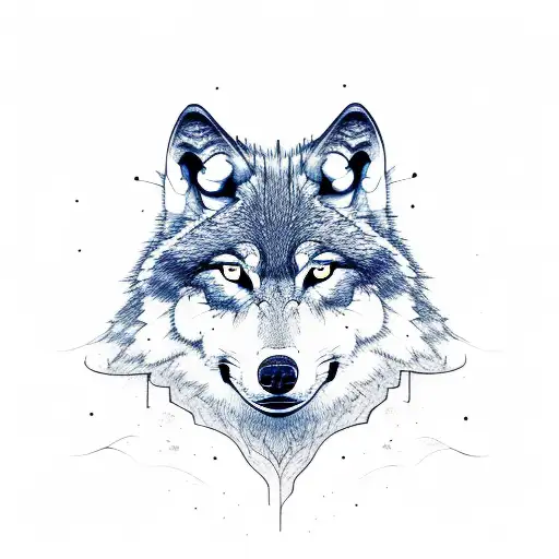 Wolf Eyes With A Forest Background