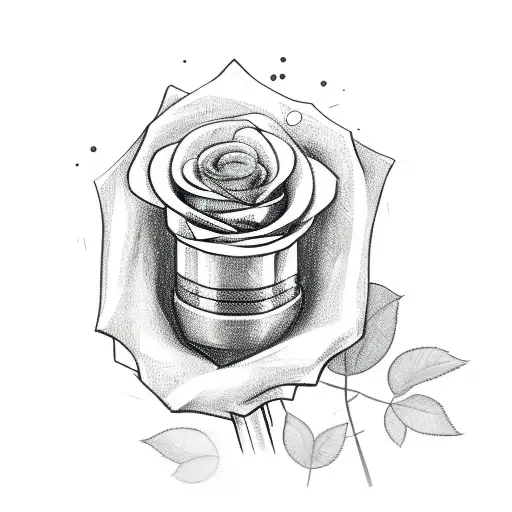 A Sketch-style Microphone Surrounded By Roses And The Word 'Respect'