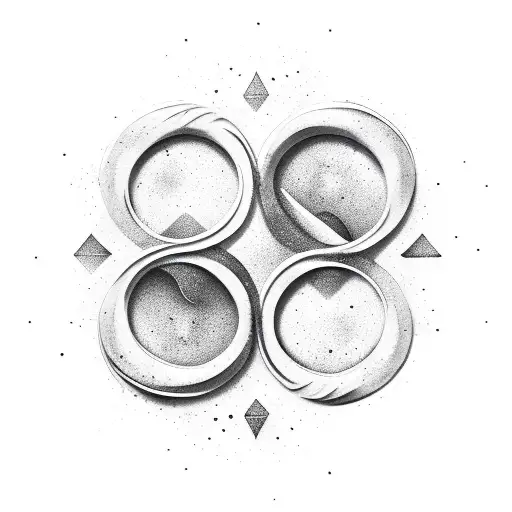 Gemini Sign With Yin Yang Around It