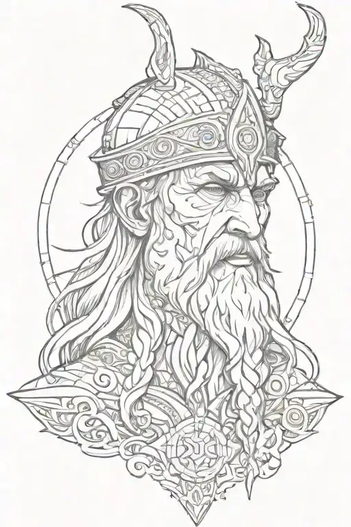 Head Of Odin God