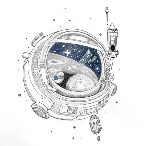 Galaxy And Astronaut Full Calf