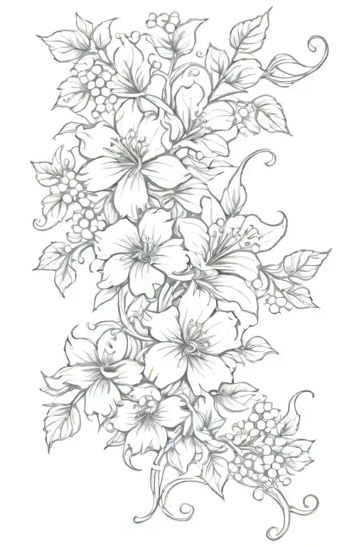 Vine Of Flowers Wrapping