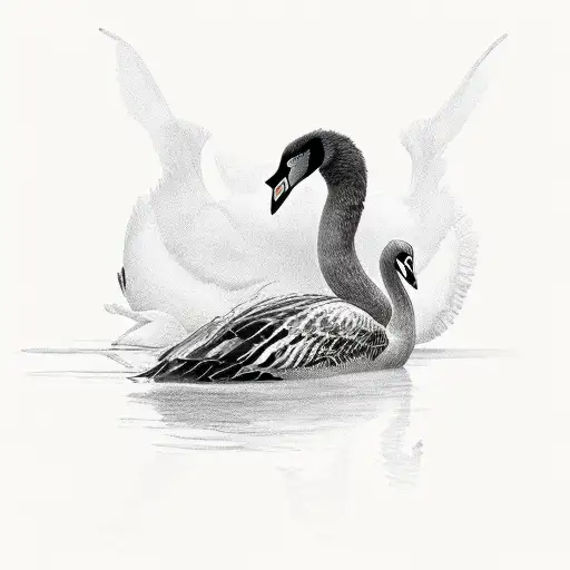 Black Swan And White Swan
