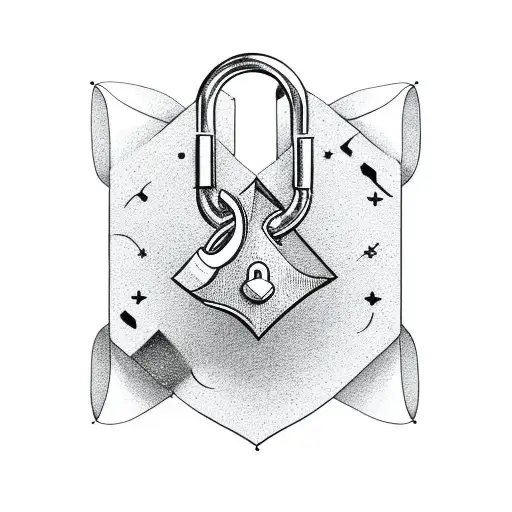 Carabiner Locked With Cancer Ribbon