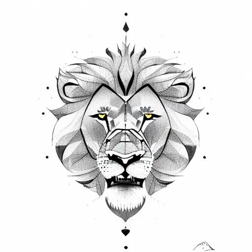 A Lion Playing Drums