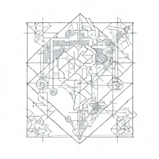 Living Abroad Geometric Sketch Style