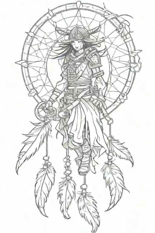 Dream Catcher With A Samurai