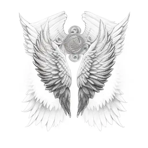 Angel Wings With M And A Inside