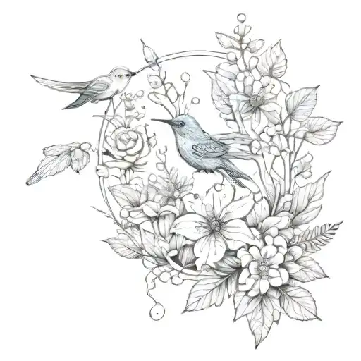 Small Nature Themed Tattoo Design