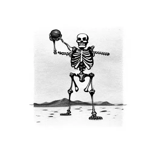 Skeleton Holding The World