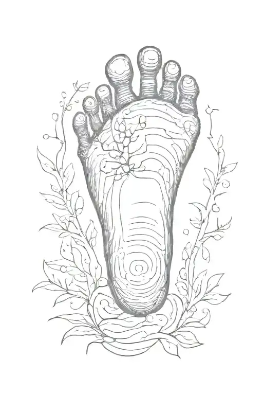 Baby Footprint Symbolizing My Roots