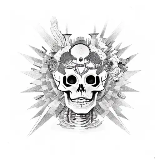 The Godess Of Temprance As A Skeleton In 1800S Medical Journal Style