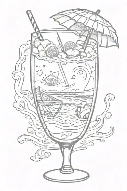 Beach In A Cocktail Glass