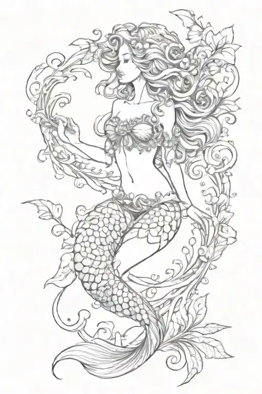 Floral Mermaid