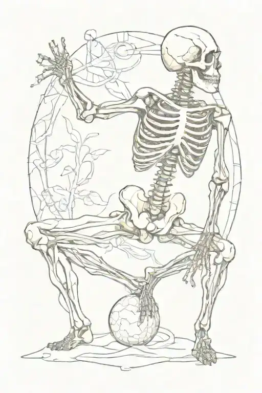 Skeleton Doing Yoga Poses