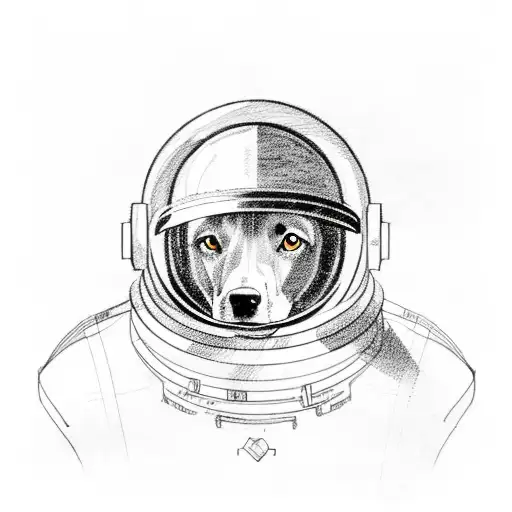 Black Lab Mix Wearing Space Helmet
