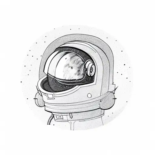 Black Dog Wearing Space Helmet