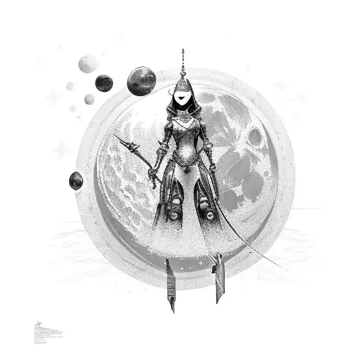 Star Girl Moon Sky Planet Interlude