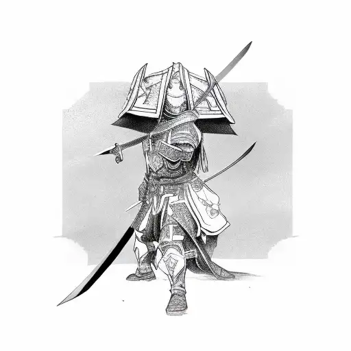 Katana And Longsword Crossing Blades