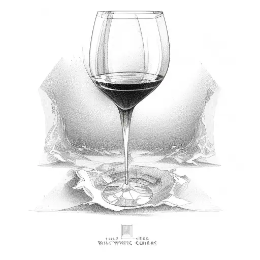 Glass Of Wine And Cup Of Coffee