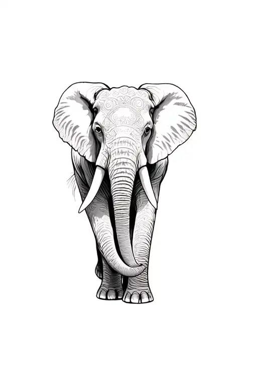 Elephant Front View