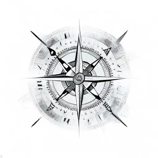 Viking Compass With Raven