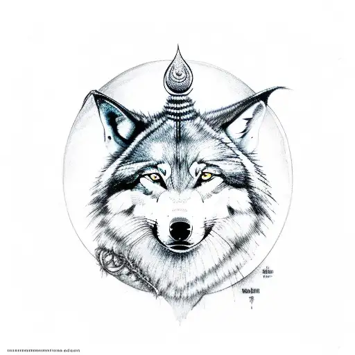 God Shiva And A Wolf