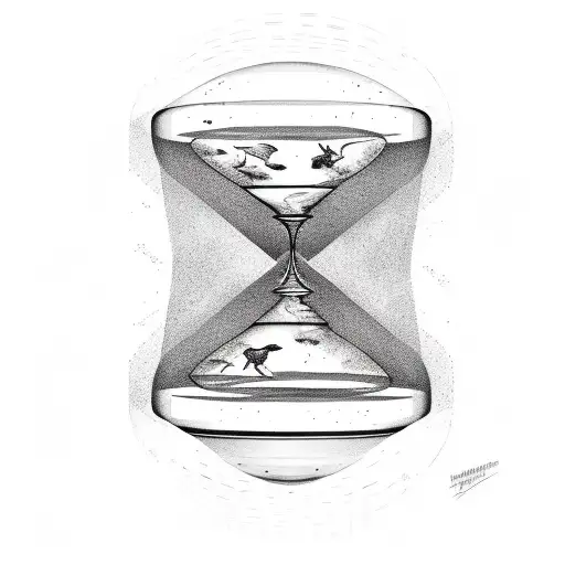 Hourglass With Soon Come Above And Below It