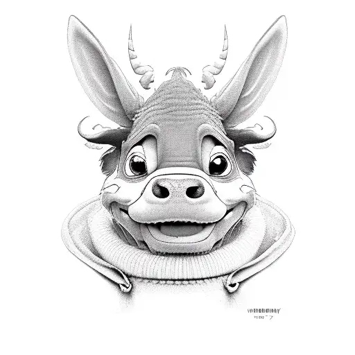 Stitch From Lilo And Stitch Dog With Cow Pattern