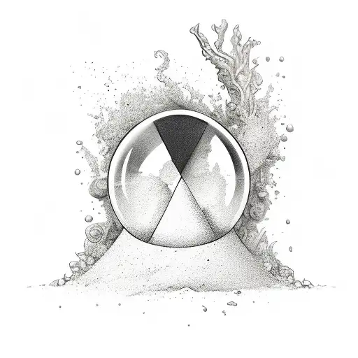 Simple Hourglass Broken On The Bottom With Sand Escaping