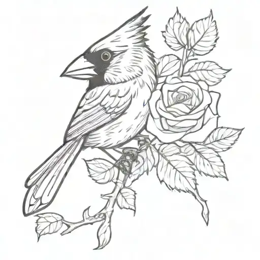 Cardinal And Rose