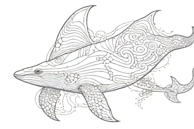 Fineline Waves Whale Manta Ray Turtle