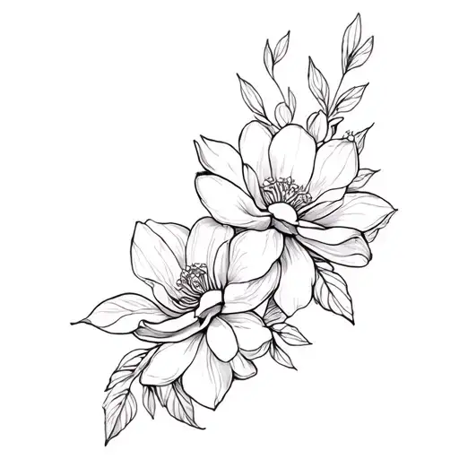 A Tiara Crown Of Magnolia Flowers For An Ankle
