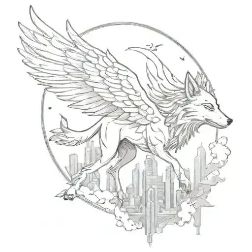 And A Winged Wolf Will Fly Across The Sky Over The City