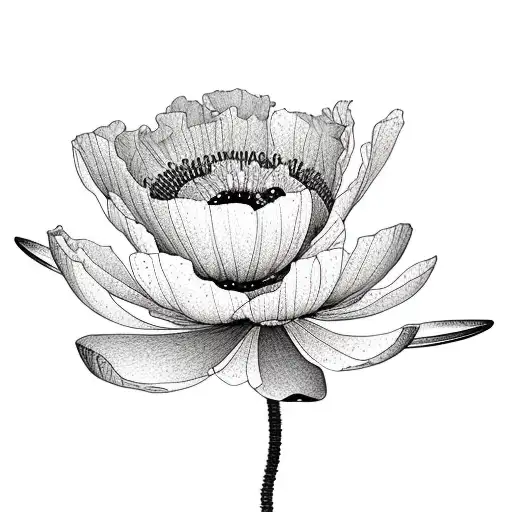 Poppies And Water Lilies