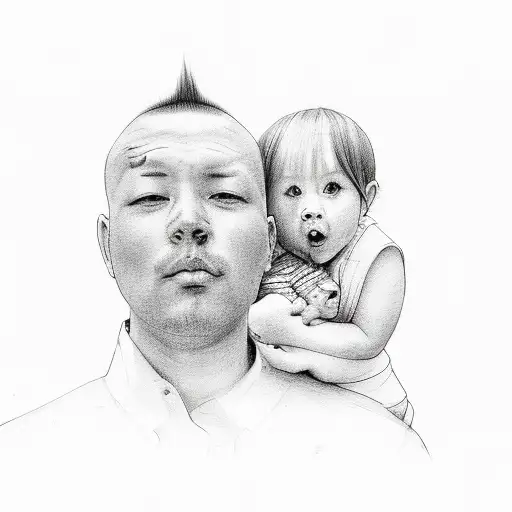 Family With Parents And Kid And Dog