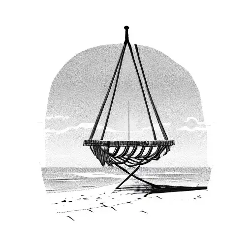 2 Palm Tree Hammock Lighthouse Lounge Chair