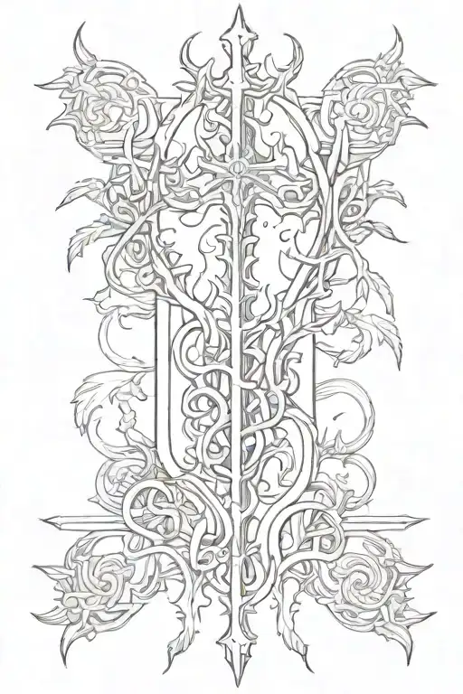 Christian Spine Tattoo Design