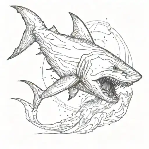 Great White Shark Attacking A Human