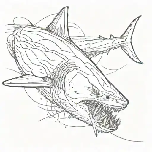 Great White Shark Eating Its Own Tail