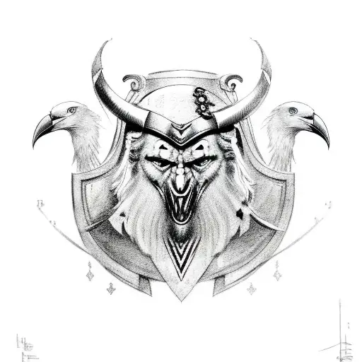 Odin's Ravens With Norse Runes