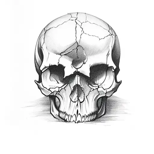 Skull With Cains And