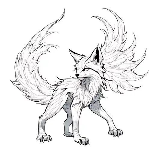 Nine Tailed Fox Full Body