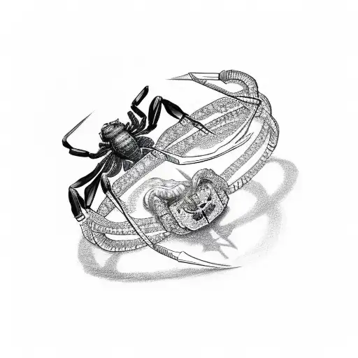 Scorpion Holding A Diamond Bracelet