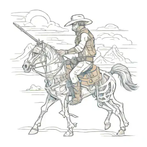 Desert Skeleton Cowboy